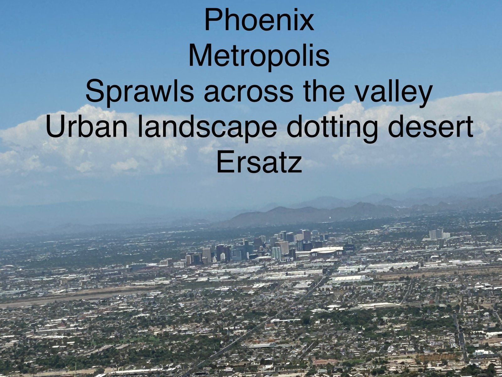 Phoenix view from South Mountain