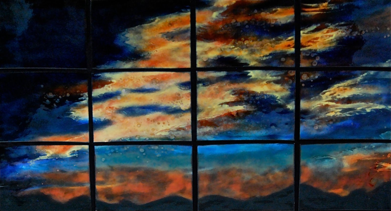 Sunset in 12 Panels