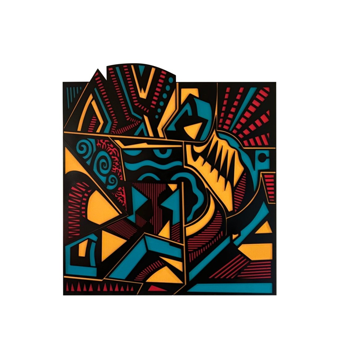 “Bronchiolitis”, 30×33″, acrylic on layered lasercut plywood