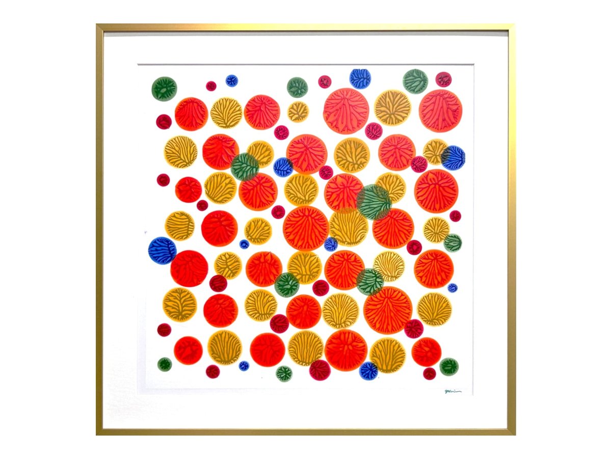 “Decalcomania 77″, 17×17”, acrylic on polyester film