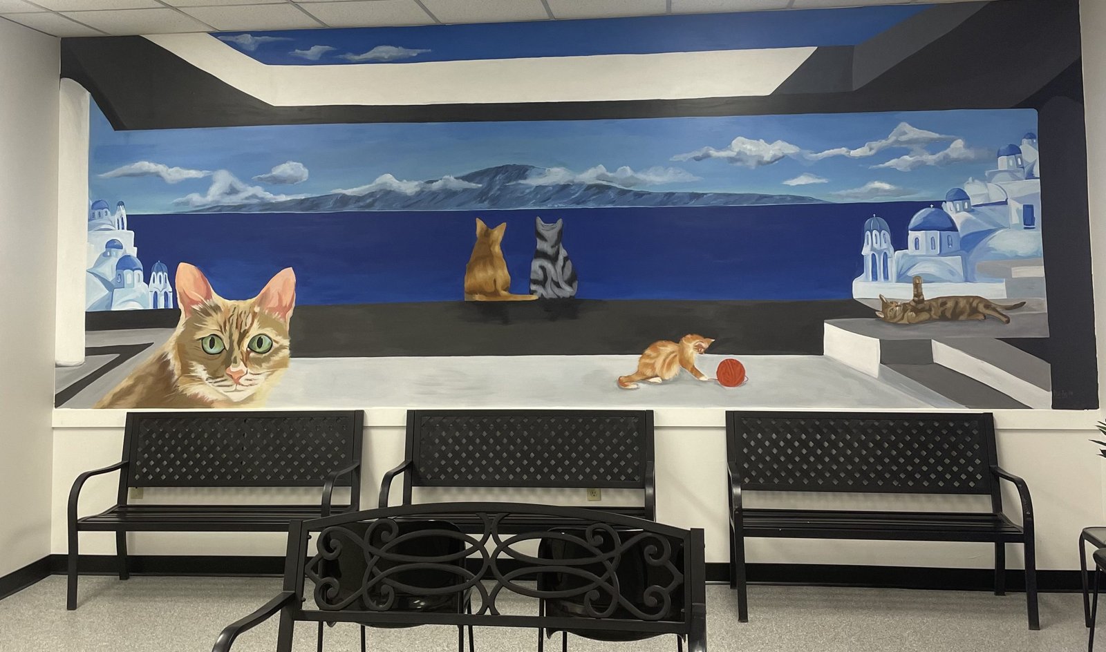 Greece Cat Mural
