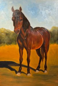 POV: you just walked up to a horse in a field and she gets it