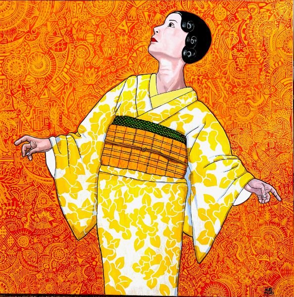 Woman in a Yellow Kimono